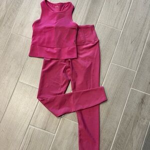 SOLD - YPB pink sports bra and leggings set